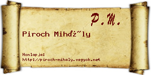 Piroch Mihály névjegykártya